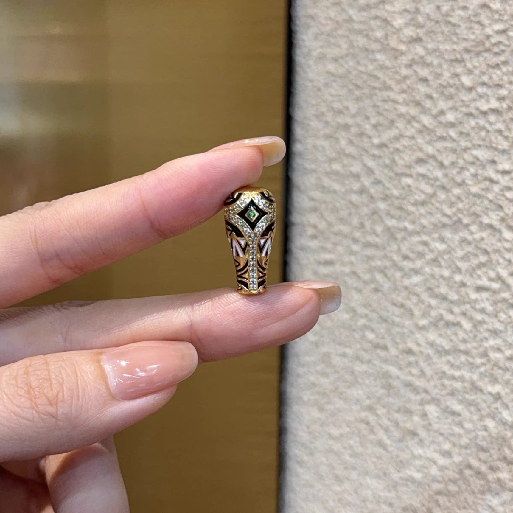 纯铜滴油镶钻三通配件手工diy文玩时尚配饰佛珠串珠手链项链