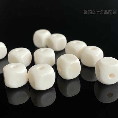 精工鹿角六方隔珠方糖背云挂坠手链顶珠佛珠星月菩提DIY文玩配饰