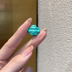 菱镁矿松石象神diy配件手工编织手绳项链文玩佛珠挂件手串配饰品