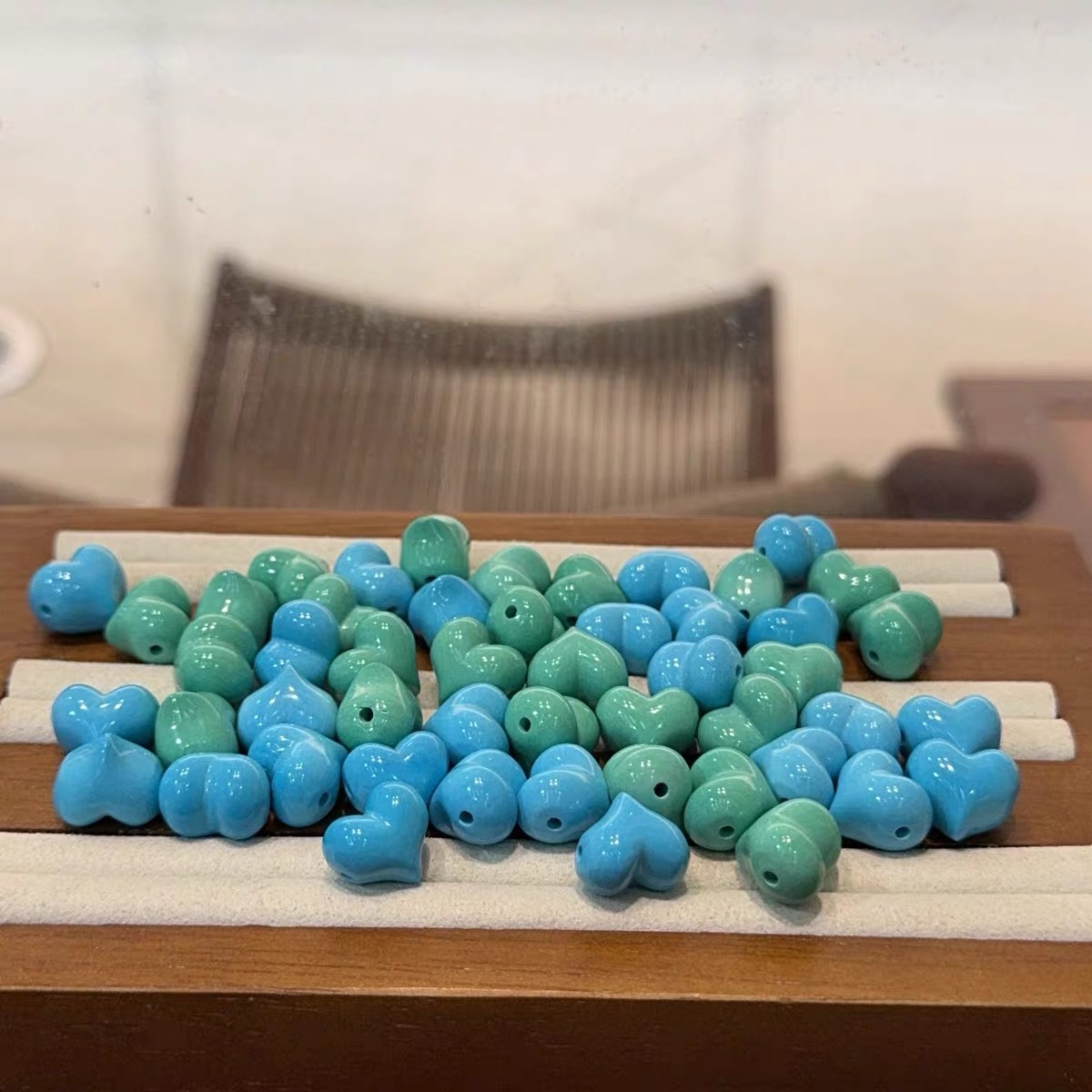 DIY DIY菱镁矿屁桃配件手绳项链文玩佛珠手串配饰品