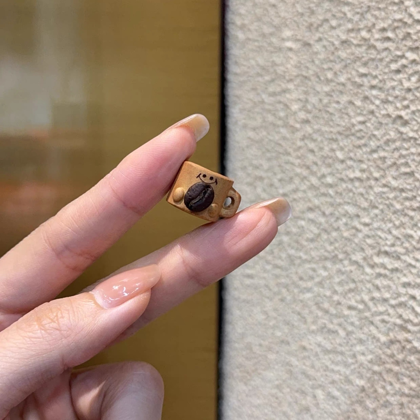 桃木咖啡杯配件手工diy文玩时尚配饰佛珠串珠手链项链饰品