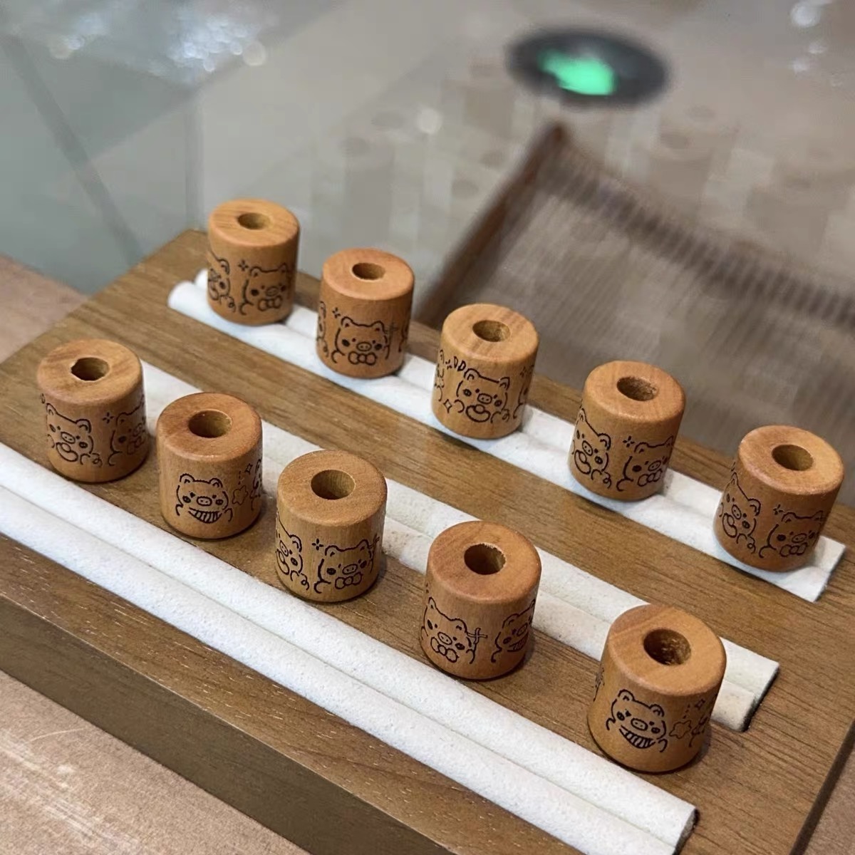 桃木小熊墩子Diy文玩配件手工编织手绳手串手链各种配饰饰品