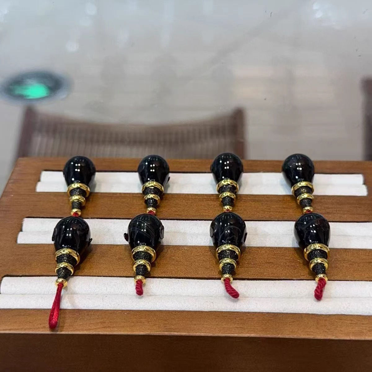 黑玛瑙三通佛头缠丝玛瑙分体三通配件文玩佛珠手串配饰