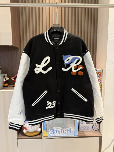 BrokenMoon刺绣珍珠烫钻棒球服