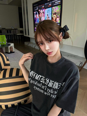 PRAYING美式休闲趣味印花短袖T恤