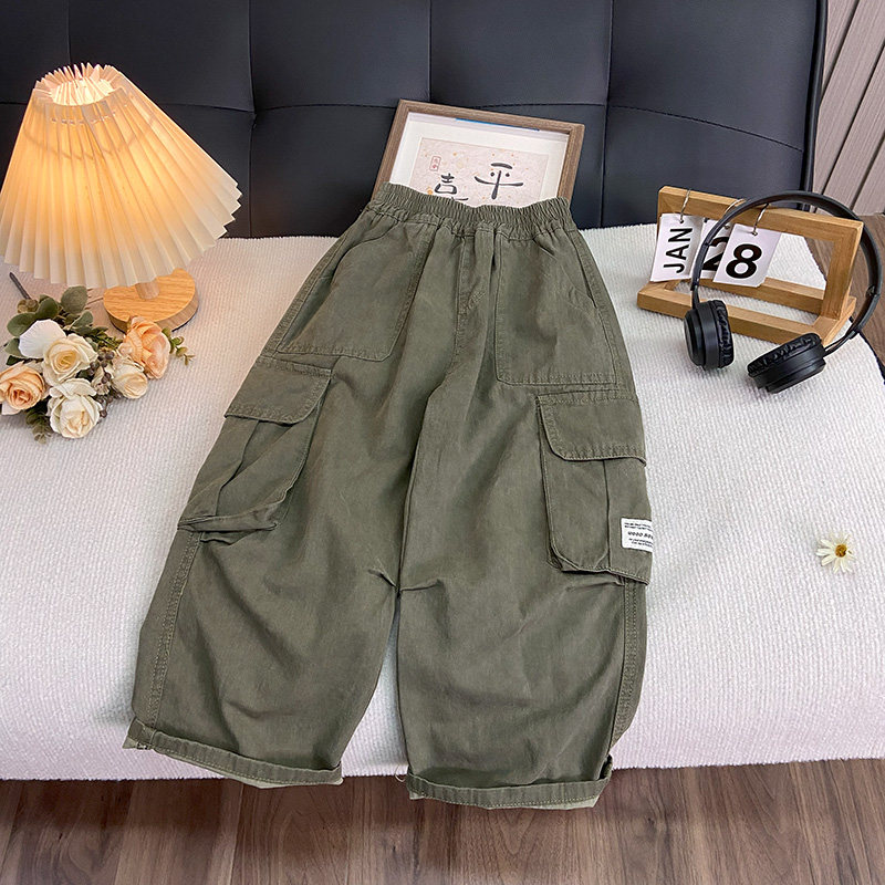 海洋家特价童装 男女童潮款工装裤 中大童洋气休闲裤棉布长裤,童装/婴儿装/亲子装,裤子,淘宝优惠券,粉丝福利购,淘宝优惠卷