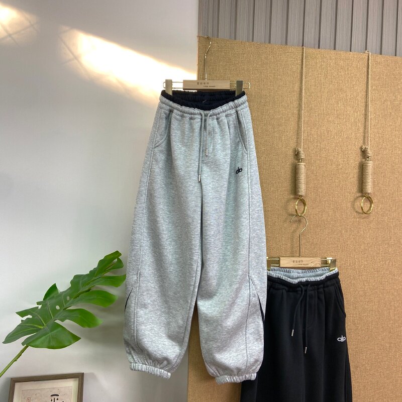 海洋家特价童装 男女童潮款卫裤中大童一体绒运动裤儿童休闲长裤