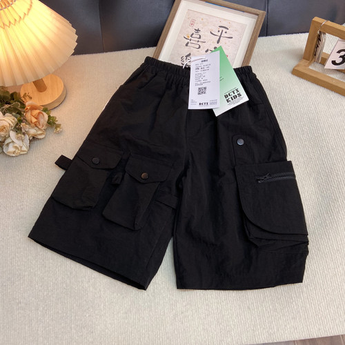 海洋家特价童装男女童潮款五分裤儿童宽松版速干工装裤中大童短裤