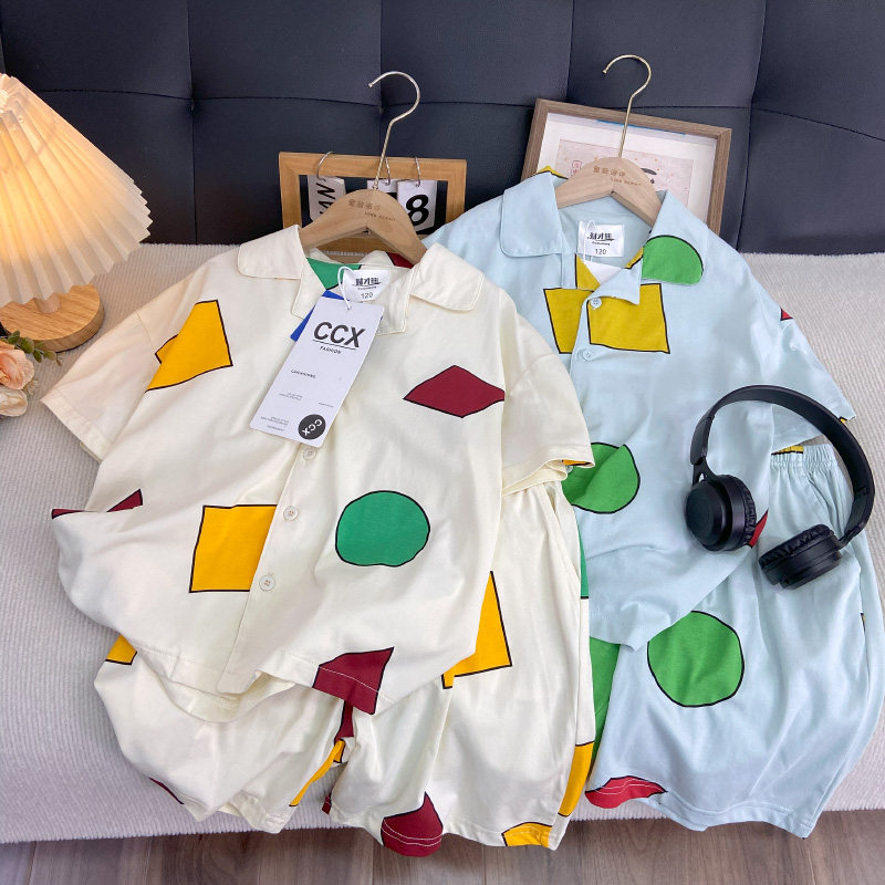 海洋家特价童装 男女童夏季新款套装 儿童棉布家居服睡衣两件套,童装/婴儿装/亲子装,套装,淘宝优惠券,粉丝福利购,淘宝优惠卷