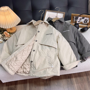 海洋家特价童装 男女童秋冬季加厚外套 儿童夹棉衬衫中大童二棉