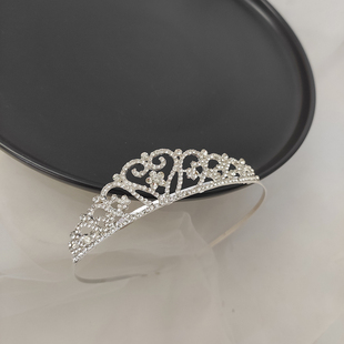 全水钻水晶发箍皇冠王冠过生日礼物跳舞不掉伴娘儿童女公主 包邮