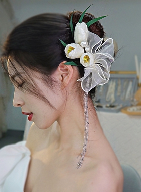 汉服婚纱礼服敬酒服全搭新娘头饰