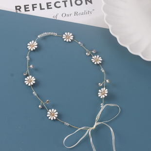 精致简约金色珍珠水晶发带韩式大气新娘头饰品婚纱礼服配饰简洁新