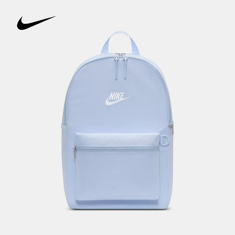 Nike耐克双肩背包男女大容量休闲运动包日常蓝色简约风IB4343-407
