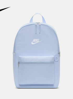 Nike耐克双肩背包男女大容量休闲运动包日常蓝色简约风IB4343-407