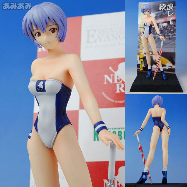 日版EVA绫波丽赛车女郎手办包邮