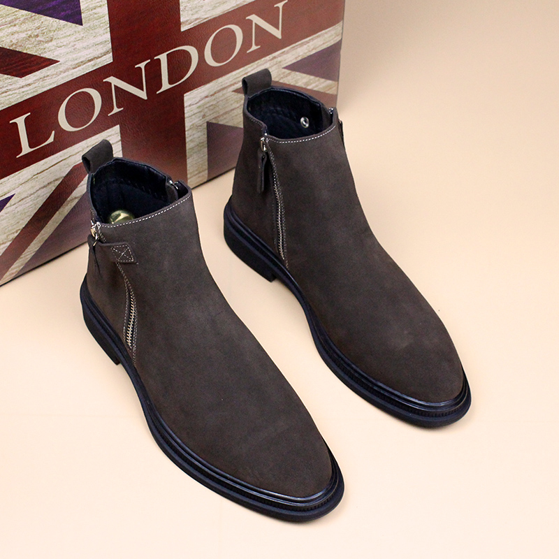 21秋冬尖头韩版男靴马丁靴英伦休