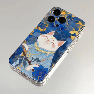 桂花猫咪适用iphone15手机壳苹果16promax保护套华为Mate70PRO透明vivox200小米15防摔reno13红米k80荣耀300