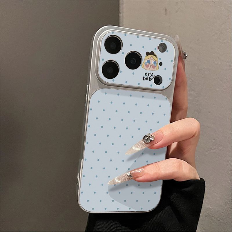 蓝波点哭娃适用苹果17/16promax手机壳iPhone13华为mate80电镀秒变壳Pura70PRO防摔reno15保护套小米17pro软
