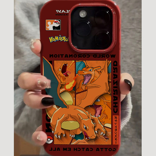 精灵宝可梦适用苹果16promax手机壳iPhone17pro红色ip15pro马年14女13卡通xsmax新款12防摔11硅胶xr保护套17