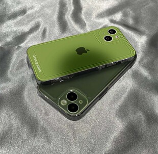 适用苹果13手机壳新款iphone14promax透明15pro绿色晕染7硅胶12防摔x/xr镜头全包11高级感8全包pm的xsmax女