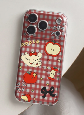 苹果小狗适用苹果17/16promax手机壳iPhone15华为mate70pro透明Pura80荣耀500女reno15保护套vivox300小米17