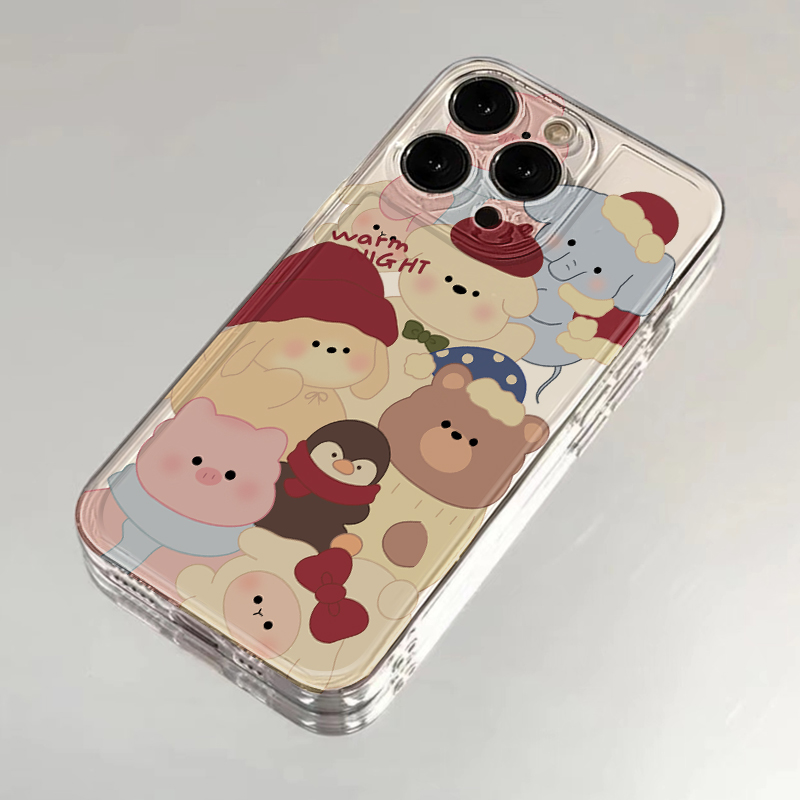 小萌物合照适用苹果16promax手机壳iphone14PRO华为mate60pro透明Pura70荣耀300女reno13保护套vivos20小米15