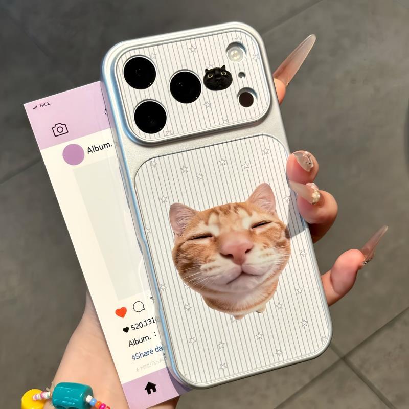 打盹小黄猫适用苹果17/16promax手机壳华为Mate80电镀Pura90荣耀600防摔OPPOReno16手机套vivoX300女款小米17