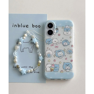 头套自嘲熊链条适用苹果16promax手机壳iphone14PRO华为mate60pro大孔Pura70荣耀300女reno13保护套s20小米15