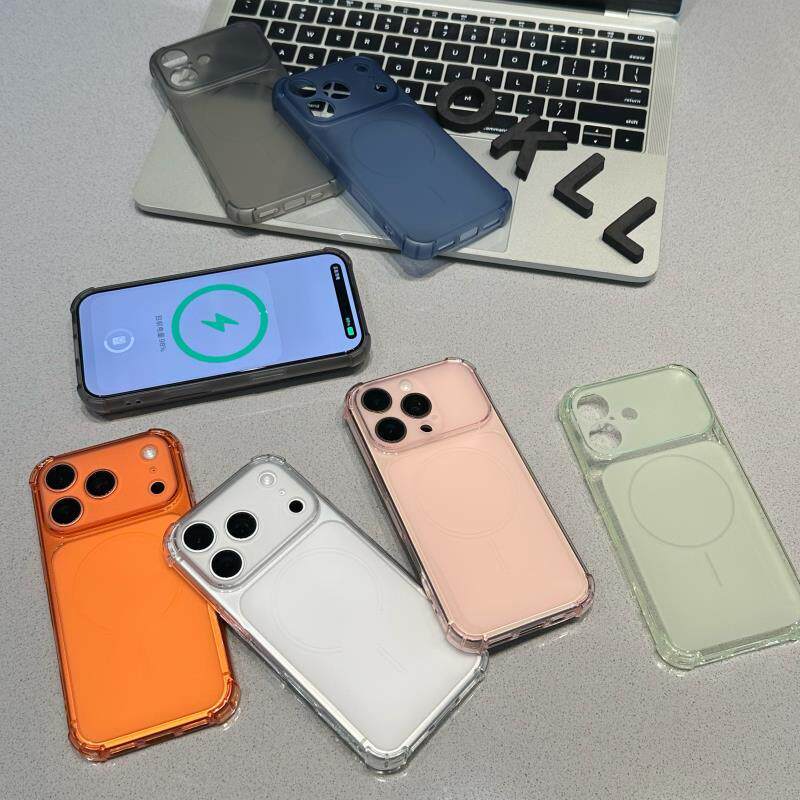 四角防摔大视窗适用苹果17手机壳磨砂iphone17promax透明新款16简约16pro高级pro全包max新品14粉色15软17pro