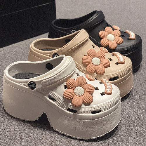 松糕洞洞鞋女夏季eva沙滩海边