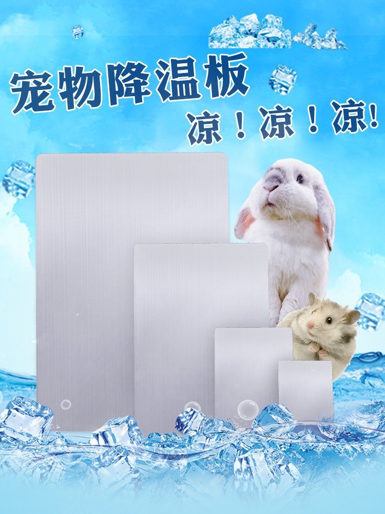 迷你刺猬荷兰猪仓鼠小宠夏天季降温消暑凉席冰床垫散热铝板小风扇