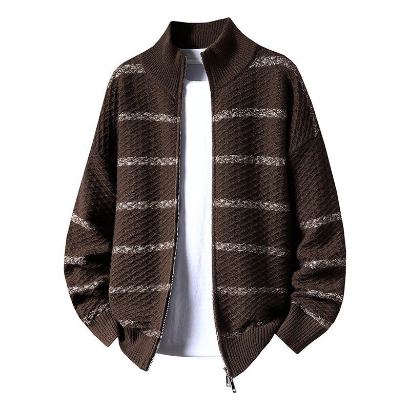 「设计师品牌」秋冬新款休闲毛衣男士时尚长袖宽松针织衫上衣