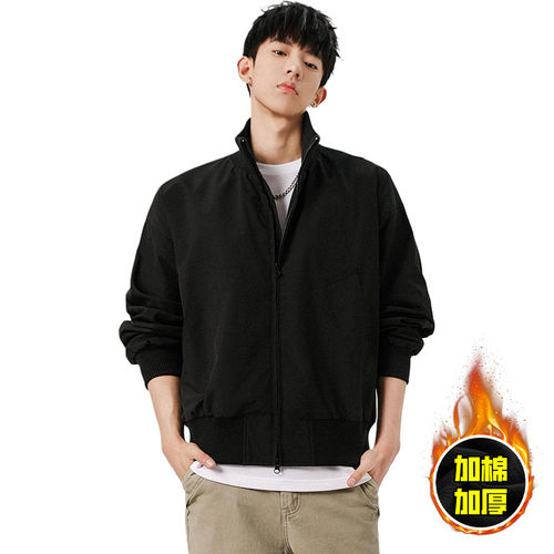 「设计师品牌」冬季美拉德立领飞行夹克廓形高街棒球服加棉加厚