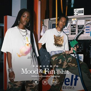 「设计师品牌」插画短袖T恤2026春夏季新款潮牌风宽松休闲上衣