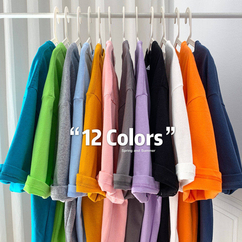 嘻哈纯棉纯色情侣短袖打底衫T恤白色男女体恤纯黑半袖衣服上衣服