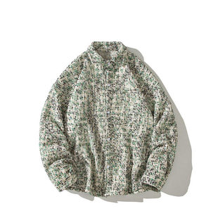 「设计师品牌」日系小香风长袖花衬衫外套时尚衬衣