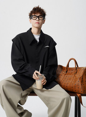 「设计师品牌」大码长袖休闲高级韩版衬衫