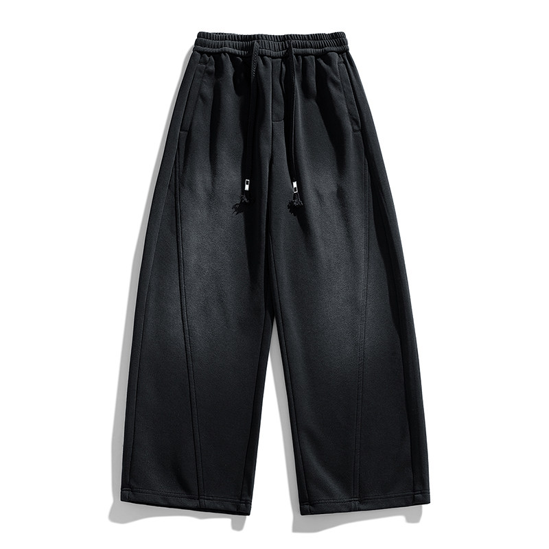 「设计师品牌」秋美式复古潮流抽绳休闲裤青年情侣时尚舒适长裤