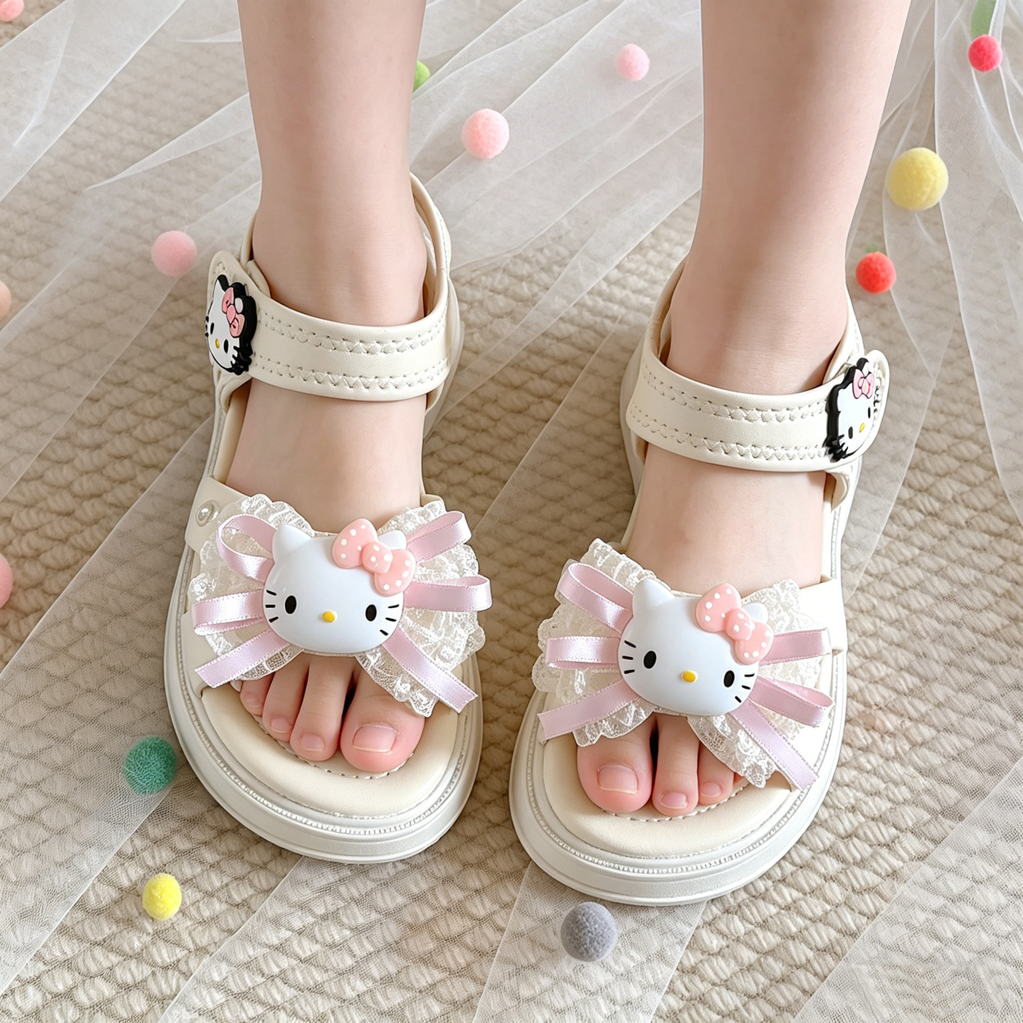 2026新款女童公主风夏季透气防滑沙滩鞋休闲时尚百搭软底儿童凉鞋