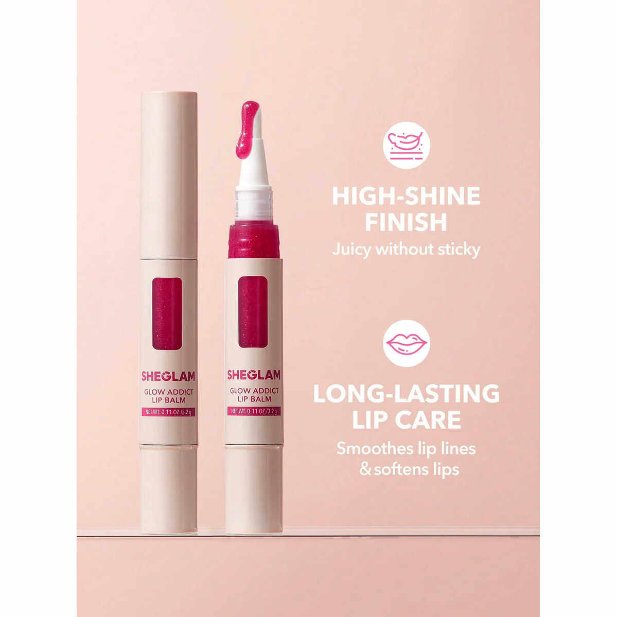 Sheglam Glow Addict Lip Glaze 2 Shades Peach Juice - Buy from Taobao, China | Shopme Agent