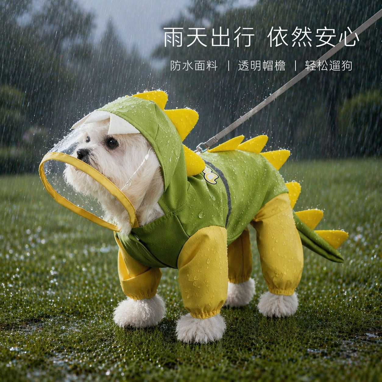 狗狗衣服四脚防水恐龙包