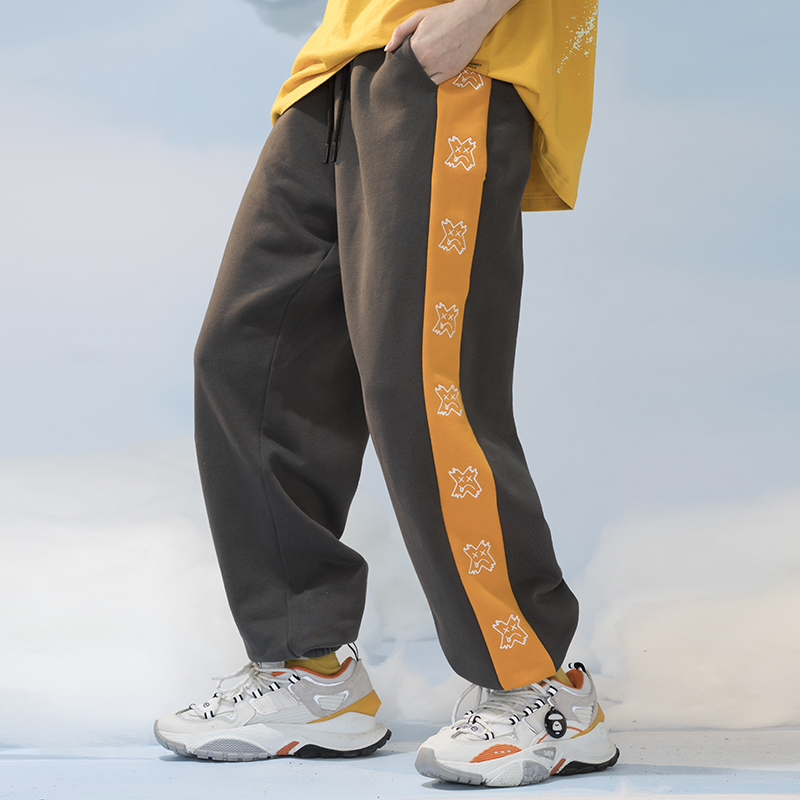 叉叉人串标卫裤运动束脚裤长裤男