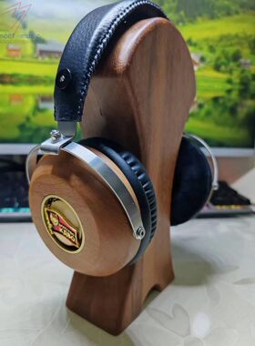 DIY头戴式耳机樱桃木钢架有线纯实木耳机40-53mm款式定制
