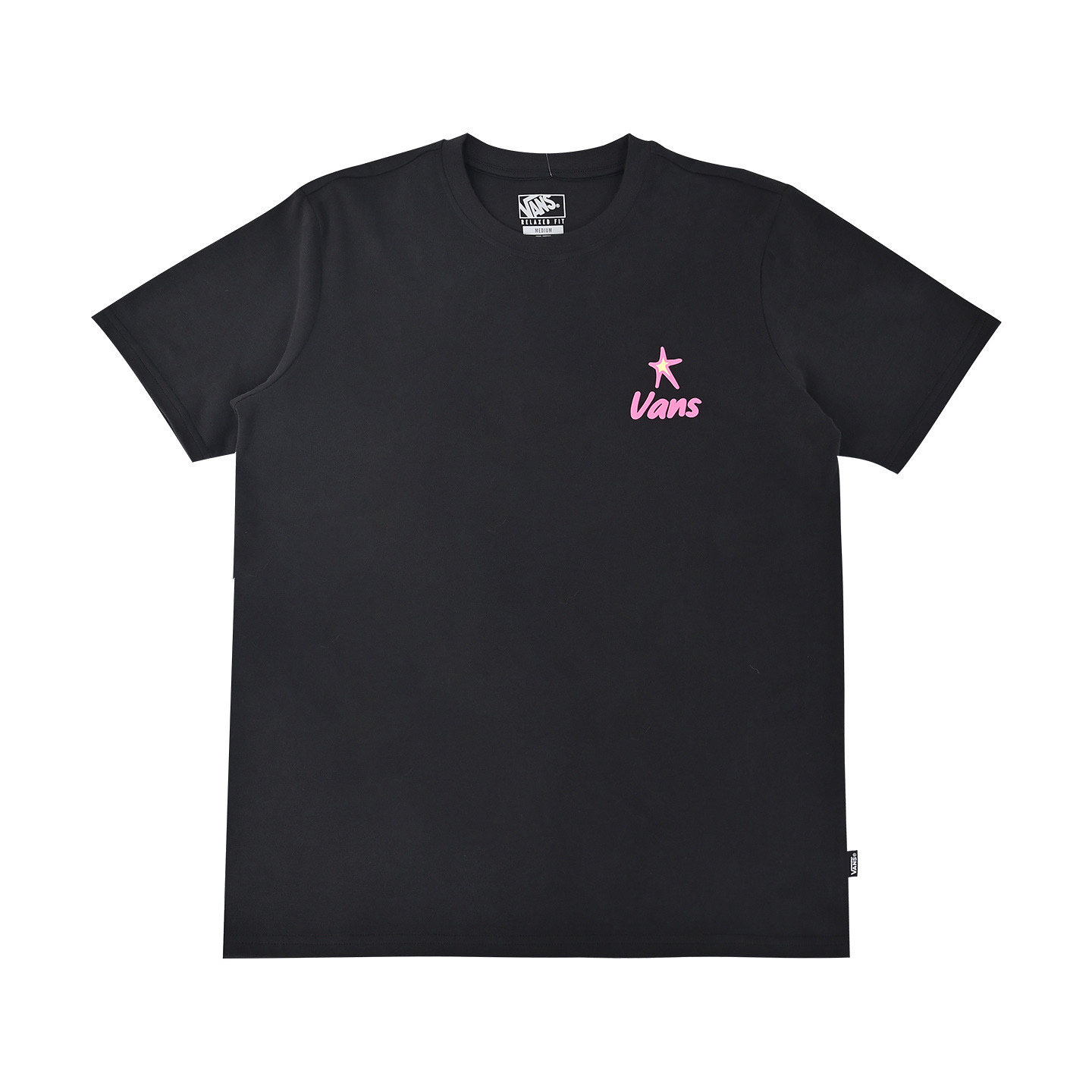 VANS范斯新款女子卡通猫印花运动休闲时尚百搭短袖T恤VN000TN0BLK