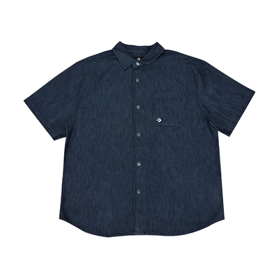 Converse匡威新款男子运动休闲牛仔短袖衬衣宽松百搭上衣MCH628