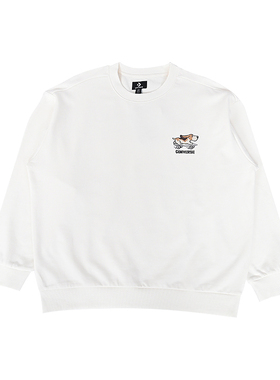 Converse匡威新款情侣款圆领卫衣黑色百搭宽松运动套头衫UCJ420