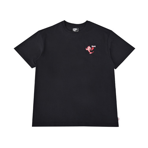 VANS范斯新款男子马年限定短袖运动休闲百搭圆领T恤VN000ZXPBLK