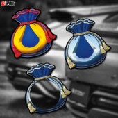 N8L 车标贴纸腾势汽车蜜雪冰城雪人LOGO 钱袋子Z9GTN9 N7专用车贴