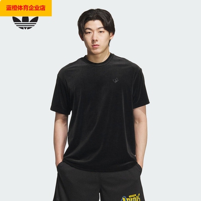 阿迪达斯三叶草男装运动短袖T恤宽松休闲户外半截袖KH3923